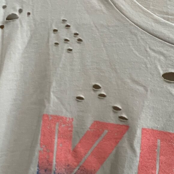 Zutter USA size M distressed KISS and lips t shirt - Picture 3 of 7